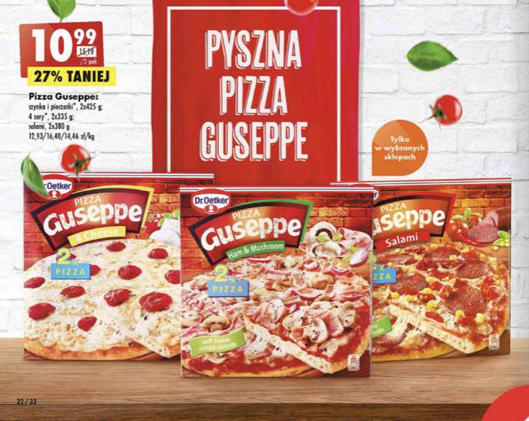 Pizza Guseppe 5.50 PLN/sztuka (2pak) @Biedronka