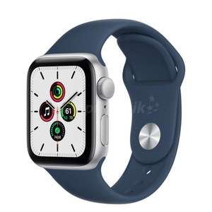 Apple Watch SE GPS 40mm aluminium, srebrny | błękitna toń pasek sportowy