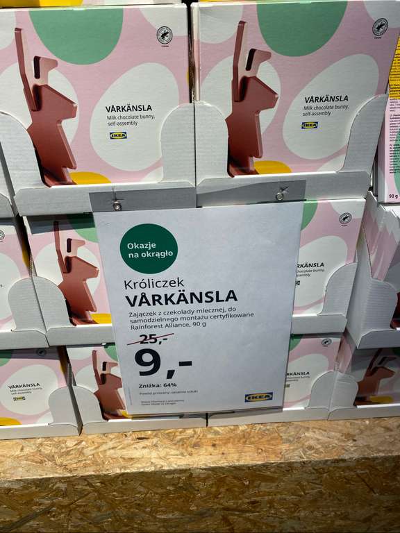 Ikea Kraków czekoladowe króliki VARKANSLA
