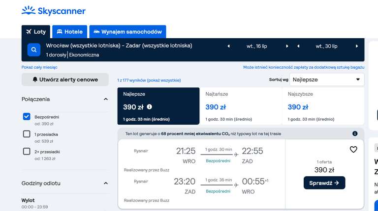 Lipiec 14 dni do Chorwacji z Wrocławia od 16-30.07 . dla 4 osób dorosłych Samolot + Hotel ( 11 km do lotniska) 1162 zł za osobę