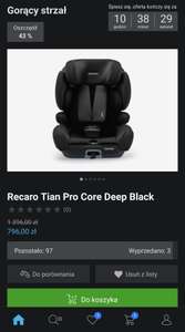 Fotelik Recaro Tian Pro Core Deep Black