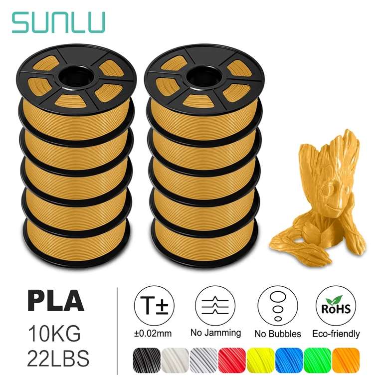 Filament Sunlu PLA Plus 10kg 1 kg/rolka