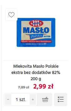 Mlekovita Masło Polskie ekstra bez dodatków 82% 200 g - STOKROTKA