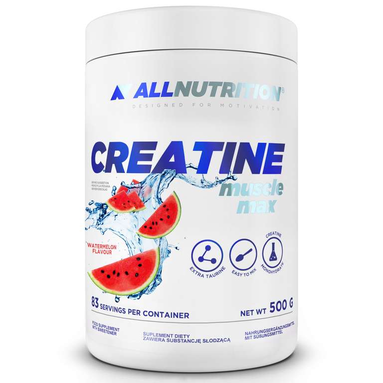 AllNutrition Creatine Muscle Max 500g – Monohydrat Kreatyny – Z Tauryną ARBUZ