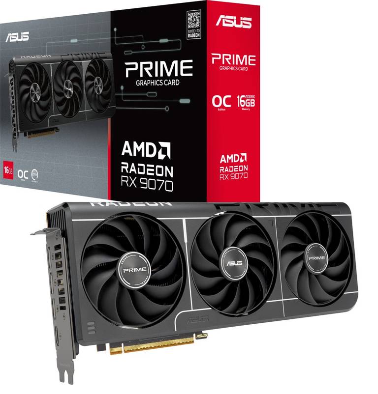 Karta graficzna Asus Prime Radeon RX 9070 OC 16GB GDDR6 (PRIME-RX9070-O16G)