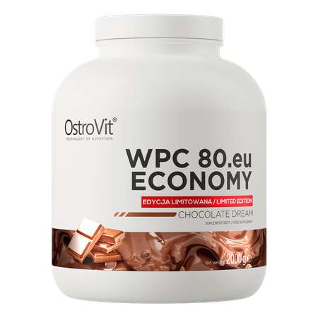 Białko serwatkowe OstroVit WPC 80 - waniliowe, 2kg