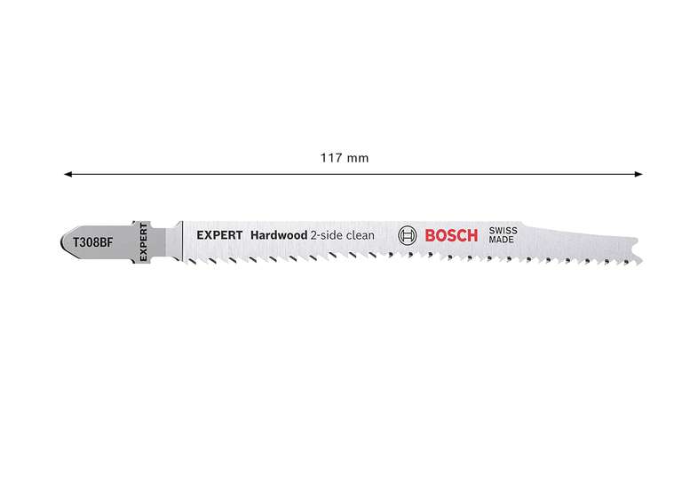 Bosch Professional 3 x brzeszczot do wyrzynarki Expert 'Hardwood 2-Side Clean' T 308 BF (do płyt powlekanych tworzywem) | możliwe 24,33 zł.