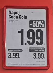 Coca-Cola w puszce 330ml, 1.99 za sztukę bez limitu /@Dino