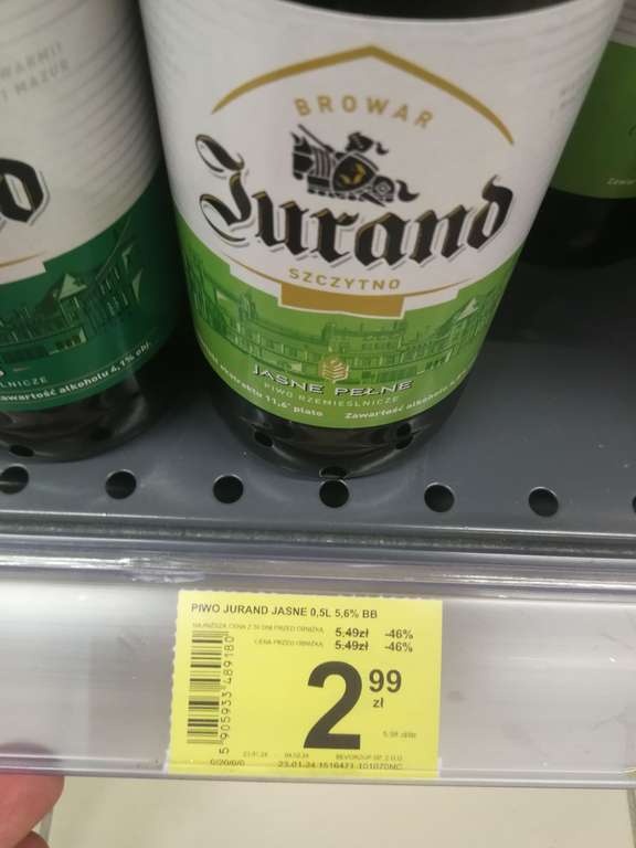 Piwo rzemieślnicze Jasne Pełne z Browar Jurand Szczytno 0,5l 4,8%
