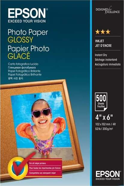 Epson Photo Paper Glossy - 10x15cm - 500 Arkuszy