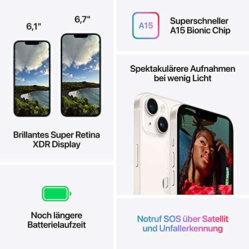 Smartfon Apple iPhone 14 (128GB) 911,43 €