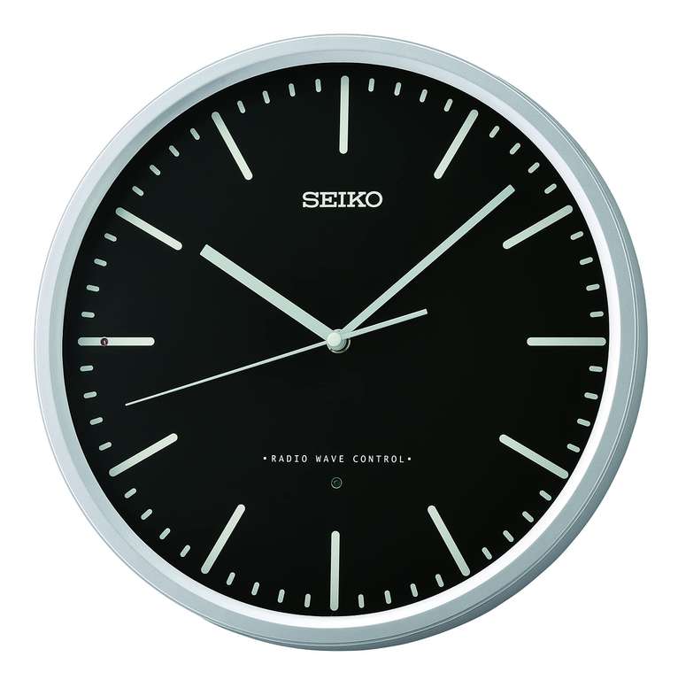 Cichy zegar ścienny Seiko QHR027S sterowany radiowo sygnałem DCF 29,54€