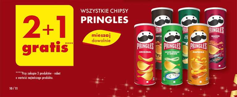 Chipsy Pringles 2 + 1 gratis @Biedronka