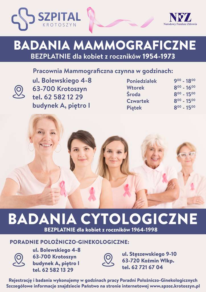 Bezpłatne Badania Mammograficzne Oraz Cytologiczne Dla Pań W Krotoszyńskim Szpitalu Pepperpl 3530