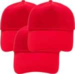 Zestaw 3 dziecięcych czapek z daszkiem (różowe, inne kolory nieco droższe)