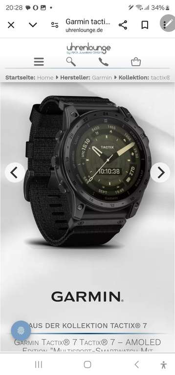 Smartwatch Garmin Tactix 7 Tactix 7 – AMOLED 1062€ + 13,99€