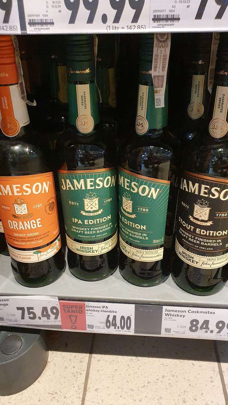 Whiskey Jameson IPA 0.7L. -Kaufland Dąbrowa Górnicza