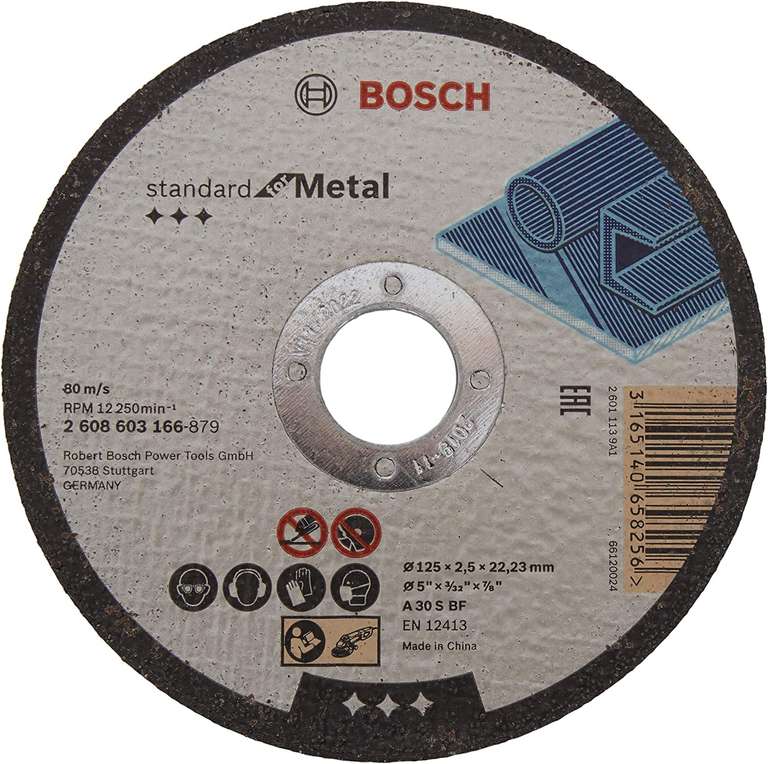Bosch Professional Tarcza tnąca prosta standard do metalu (do stali, Ø 125 x 2,5 mm)
