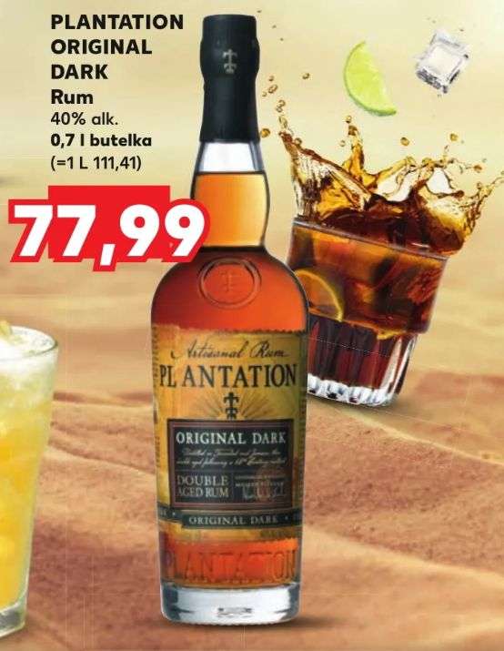 Rum Plantation Orginal Dark 0,7l i inne rumy (oferta zbiorcza). Kaufland