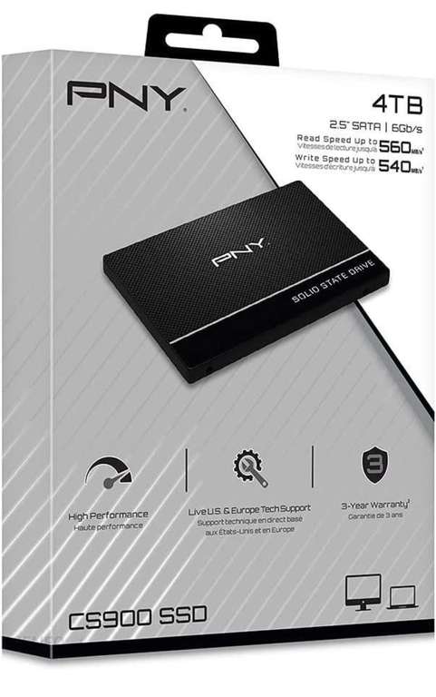 Dysk SSD PNY SSD 4TB 2,5" SATA3 (SSD7CS900-4TB-RB)