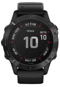 GARMIN Fenix 6 Pro Smartwatch 125-208 mm, Czarny [ 310,11 € ] + wysyłka pośrednik, sprzedaje niemiecki MEDIAMARKT