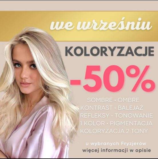 -50% na koloryzacje we wrześniu w Berry Beauty Concept Poznań