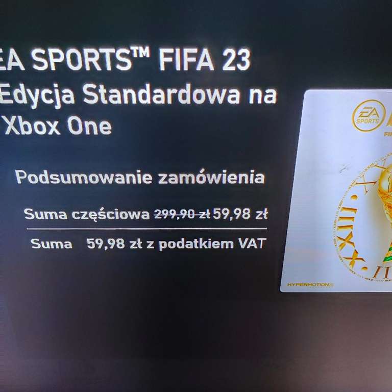 FIFA 23 edycja standardowa XBOX one 59,98 zł, Series 69.98zł. Oficjalny sklep XBOX