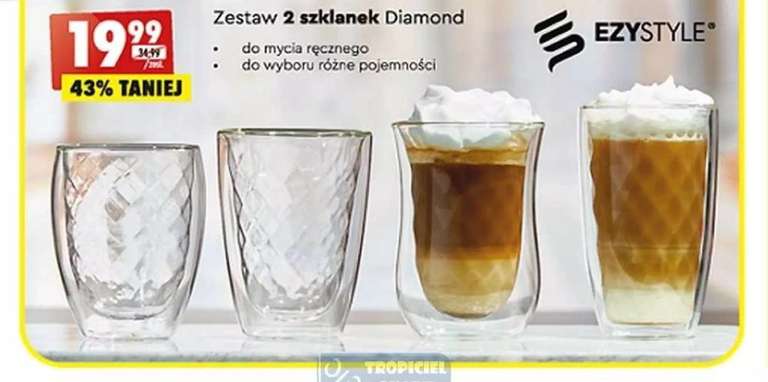 Dwie szklanki Diamond Biedronka