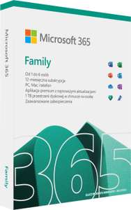 Microsoft 365 Family (PC/Mac) - Subskrypcja na 12 miesięcy @ Mobisoft