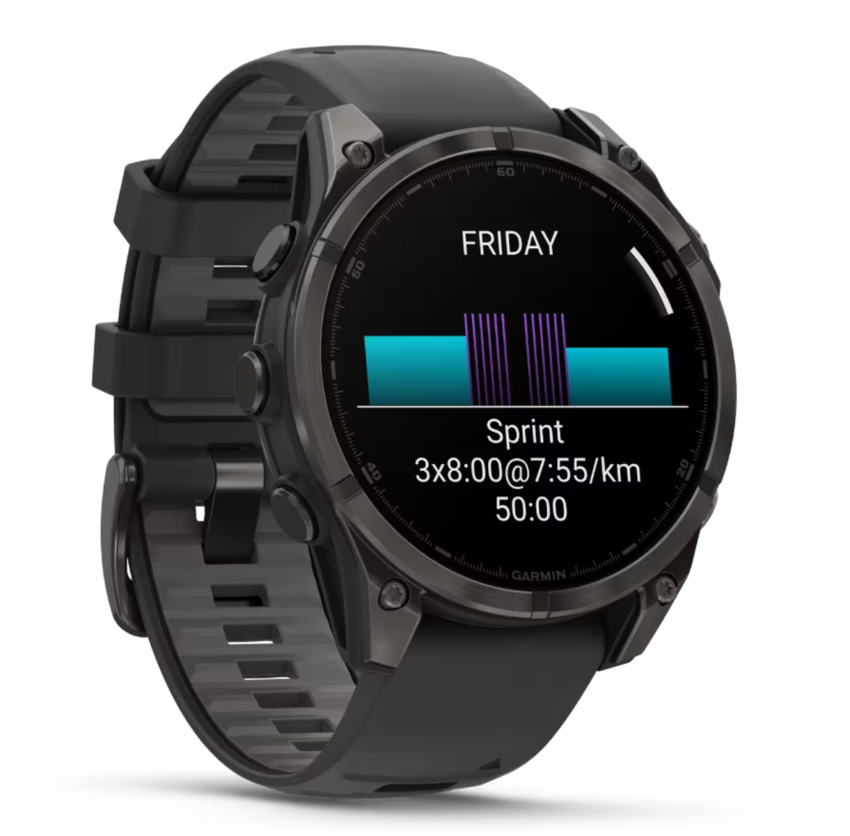 Multisportowy smartwatch Garmin Fēnix 8 Titan Amoled DLC 47 mm @ Decathlon