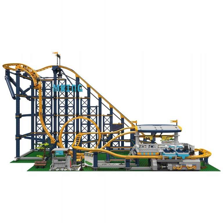 Klocki konstrukcyjne - Mould king elektryczny - Deluxe Loop Roller Coaster