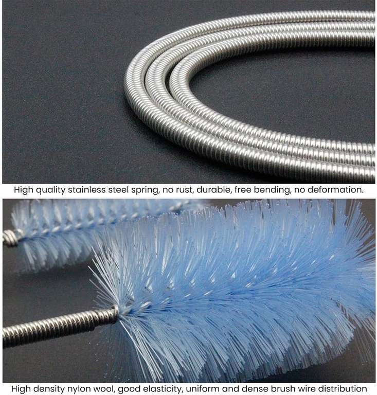 11-częściowy zestaw nylonowych szczotek do czyszczenia z elastyczną szczotką do czyszczenia rur odpływowych. Inna w opisie