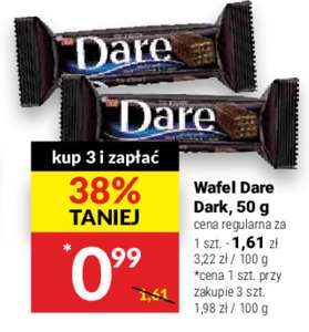 Wafel Dare Dark 50g cena 1 szt. przy zakupie 3szt. @Twój Market