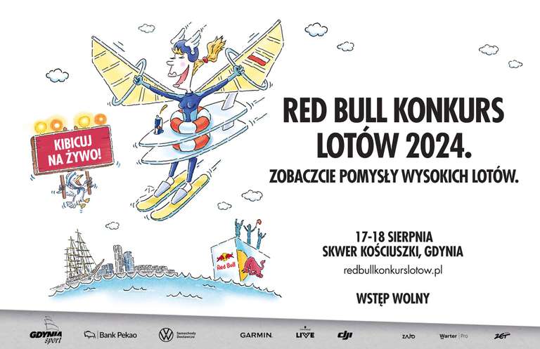 Red Bull Konkurs Lotów na byle czym >>> skwer Kościuszki w Gdyni >>> bezłatny wstęp