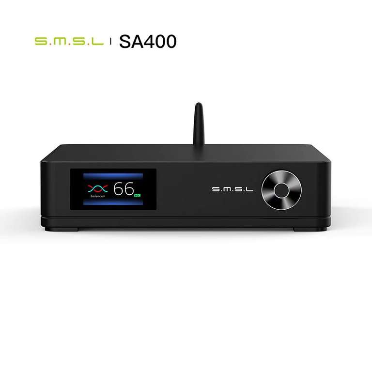 Wzmacniacz stereo klasy D SMSL SA400 High-Res Power Amplifier NJW1195 BASS preamp $456.99