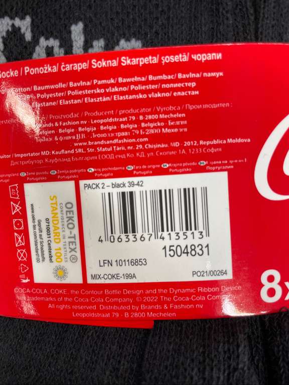 Skarpetki Coke (Coca-Cola) 8 par za 20 zł Kaufland Piastów