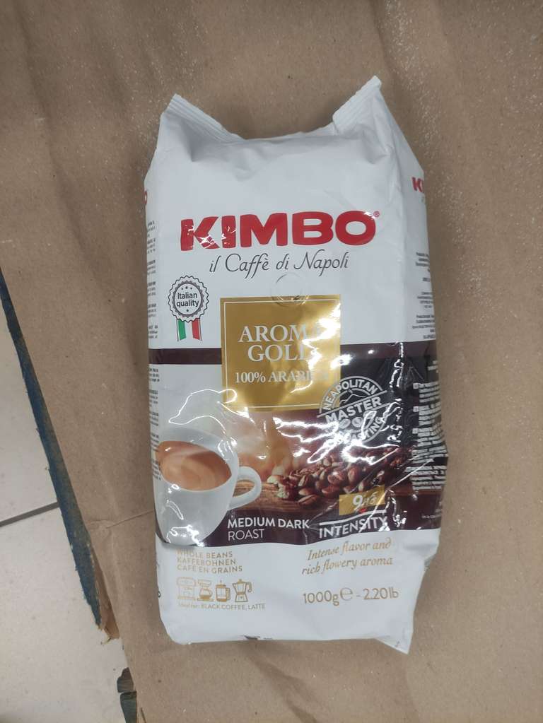 Kawa ziarnista Kimbo Aroma Gold 1 kg Biedronka