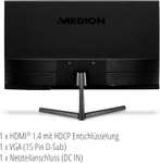 Monitor MEDION P52218 (MD 20150) 54,6 cm (22 cali) Full HD (FHD, 16:9, HDMI, VGA, Anti-ScinlecAnti-Glare, Anti-Light Blue Czarny