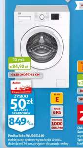 Podstawowa pralka automatyczna Beko w Auchan zwrot 50zl