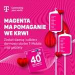 Oddaj krew w którykolwiek czwartek maja (prócz 30.05) w RCKiK w Katowicach i otrzymaj starter T-mobile oraz gadżety