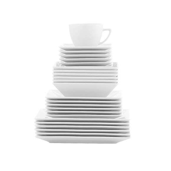 Lubiana Classic zestaw (30szt.) porcelanowych talerzy i filiżanek dla 6 osób + porodukt za 1zł