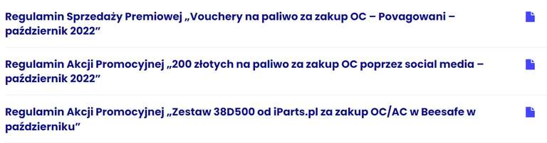 300/200 PLN zwrotu w voucherach na paliwo na CircleK za zakup ubezpieczenia OC w Beesafe