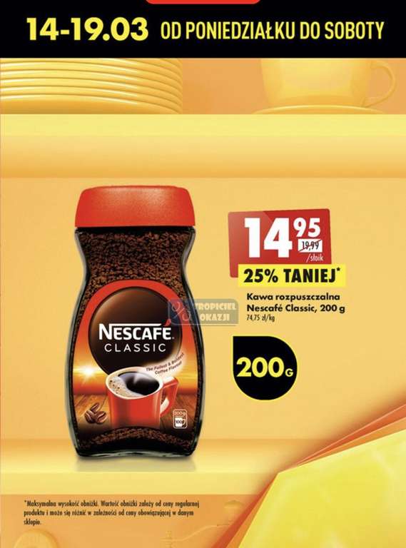 Kawa rozpuszczalna Nescafe 200g biedronka