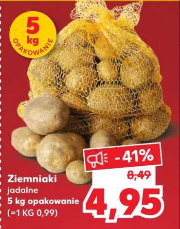 Ziemniaki 5 kg (0,98 zł / kg) @Kaufland