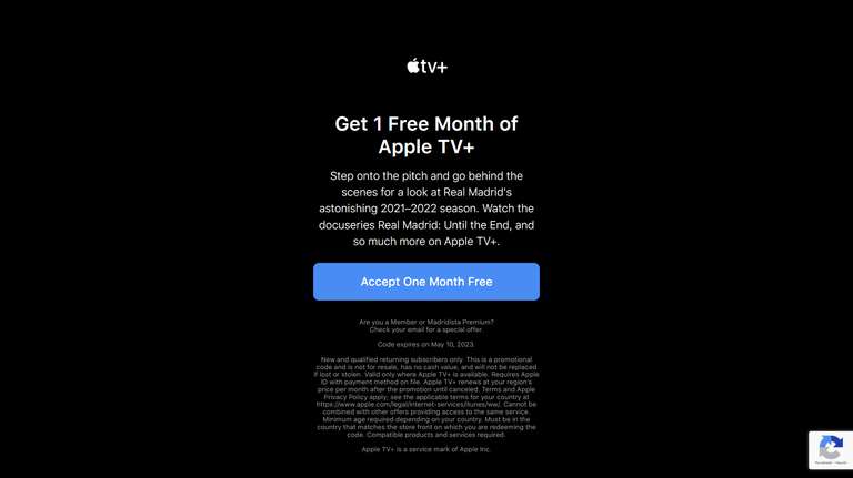 Apple TV na 1 miesiąc za free (dla nowych subskrybentów lub powracających)