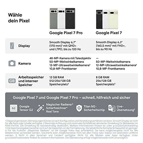 Smartfon Google Pixel 7 Pro 12 GB/128 GB kolor Hazel, używany stan bardzo dobry ( są egzemplarze bez wad jak nowe )[ 729,60 € ]