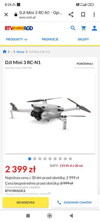 Dron Dji mini 3 RC-N1