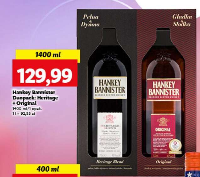 Whisky Hankey Bannister DuoPack 1400ml 2x.07l LIDL