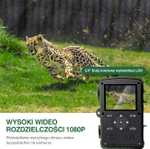 HAZA Kamera do obserwacji dzikich zwierząt, 36 MP HD, zwycięzca testu, ekran LCD, czujnik ruchu, widoczność w nocy, do użytku na zewnątrz
