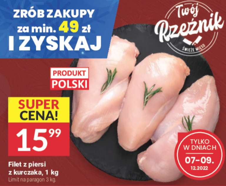 Filet z piersi kurczaka 1kg (MWZ 49zł) @Twój Market